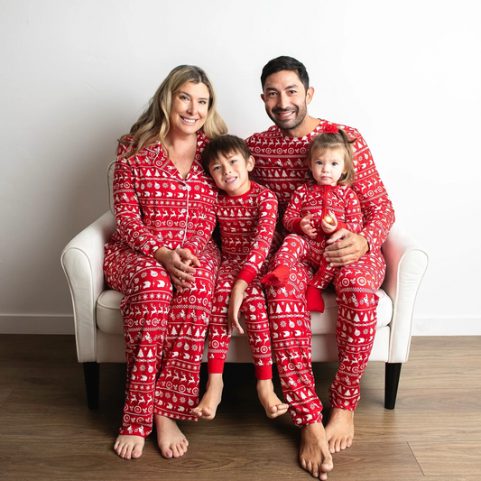 Button-up Luxe Bamboo Christmas Pajamas