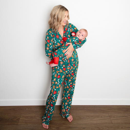 Button-up Luxe Bamboo Christmas Pajamas